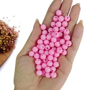 BOLA LEITOSA 8MM ROSA CHICLETE C/ 20G