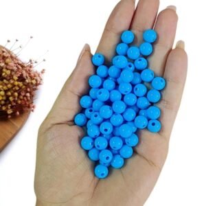 BOLA LEITOSA 8MM AZUL TURQUEZA C/ 20G