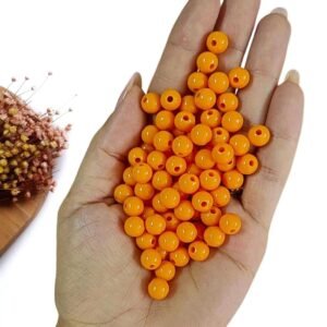 BOLA LEITOSA 8MM LARANJA C/ 20G