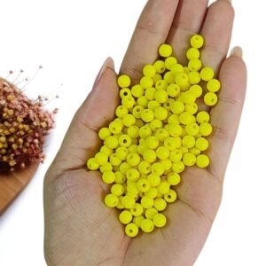 BOLA LEITOSA 6MM AMARELA C/ 20G