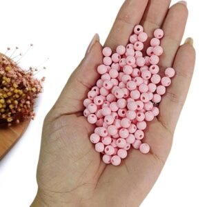 BOLA LEITOSA 6MM ROSA BEBÊ C/ 20G