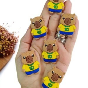 APLIQUE EMBORRACHADO COPA CAPIVARA CAMISA 10 - 3,9 CM C/ 2 UND