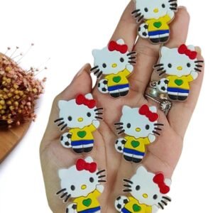 APLIQUE EMBORRACHADO COPA HELLO KITTE 3,9 CM C/ 2 UND