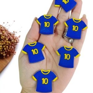 APLIQUE EMBORRACHADO COPA CAMISA 10 AZUL BIC 3,5 CM C/ 2 UND