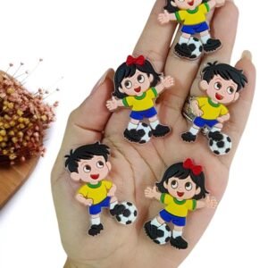 APLIQUE EMBORRACHADO COPA MENINO E MENINA C/ BOLA 4,8 CM C/ 2 UND