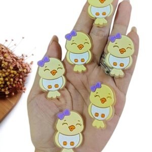 APLIQUE EMBORRACHADO PASSARO AMARELO 4 CM C/ 2 UND