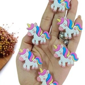 APLIQUE EMBORRACHADO UNICORNIO 4 CM C/ 2 UND