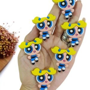 APLIQUE EMBORRACHADO MENINA SUPER PODERORA LINDINHA 4 CM C/ 2 UND