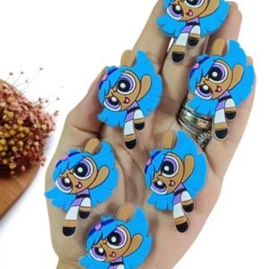 APLIQUE EMBORRACHADO MENINA SUPER PODERORA ESTRELINHA 4 CM C/ 2 UND