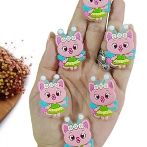 APLIQUE EMBORRACHADO FAIRY FADINHA ROSA 4 CM C/ 2 UND