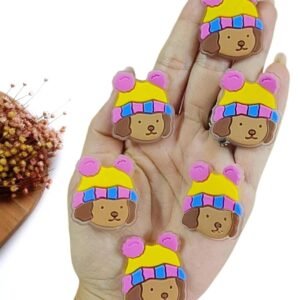 APLIQUE EMBORRACHADO BOBBIE GOODS CACHORRINHA C/ TOUCA 3 CM C/ 2 UND