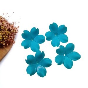 FLOR DE PORCELANA AZUL 2 CM C/ 2 UND