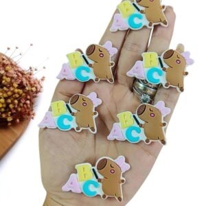 APLIQUE EMBORRACHADO ESCOLAR CAPIVARA ABC CANDY 4 CM C/ 2 UND