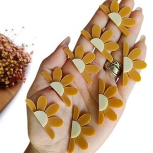 APLIQUE LAÇO MEIA MARGARIDA CARAMELO C/ BEGE 4CM UND
