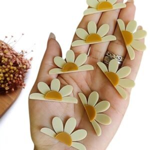 APLIQUE LAÇO MEIA MARGARIDA BEGE C/ CARAMELO 4CM UND