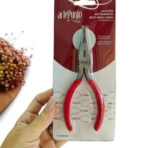 ALICATE PROFISSIONAL C/ MOLA ARTE PUNTO MINIATURA BICO MEIA CANA UND