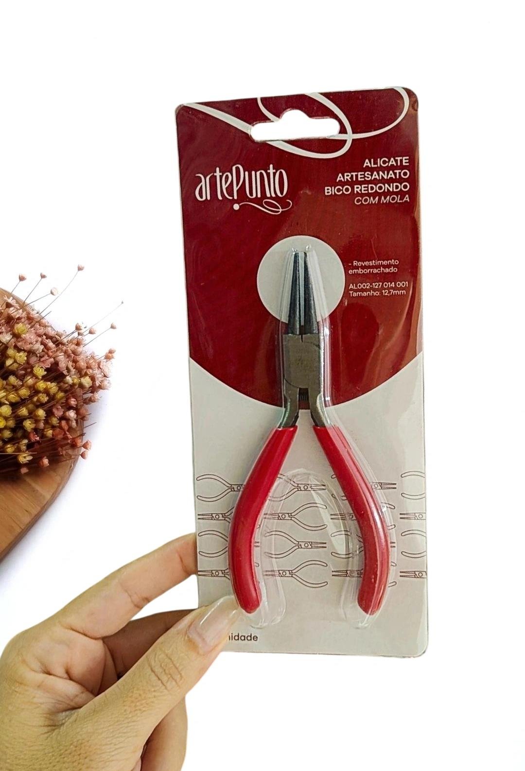 ALICATE PROFISSIONAL C/ MOLA ARTE PUNTO MINIATURA BICO REDONDO UND