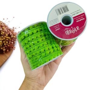 FITA POMPOM 1,2CM VERDE ABACATE - METRO
