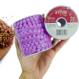 FITA POMPOM 1,2CM LILAS - METRO