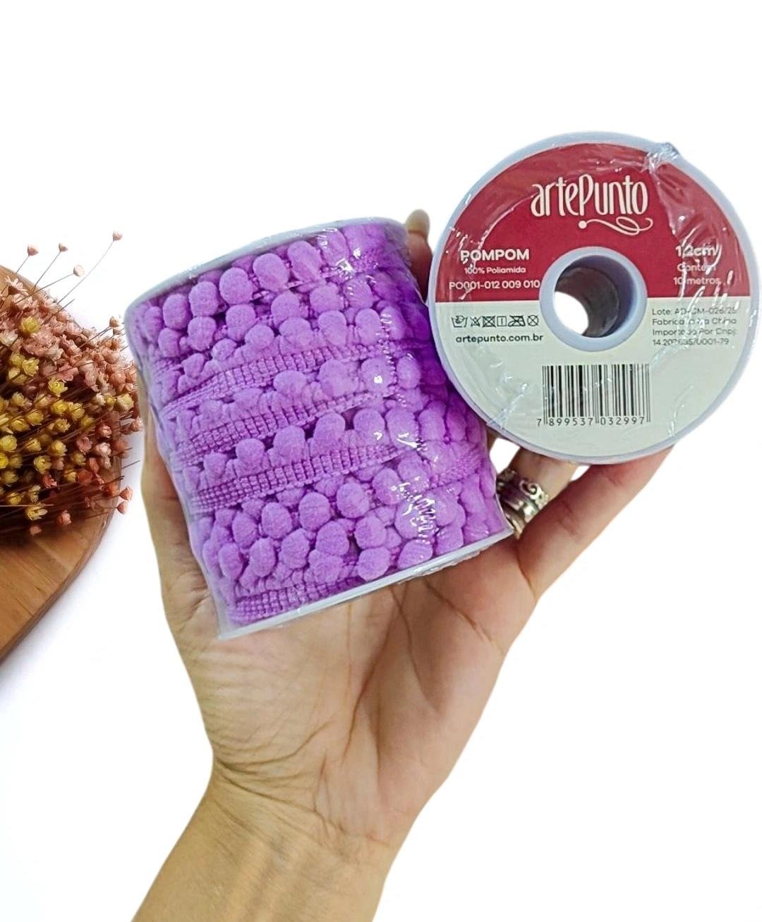 FITA POMPOM 1,2CM LILAS - METRO