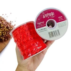 FITA POMPOM 1,2CM LARANJA - METRO
