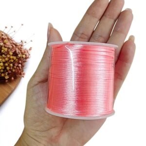 CORDÃO DE CETIM ARTEPUNTO 1 MM ROSA CHICLETE C/ 10 METROS
