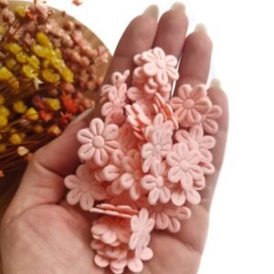 FLOR PRENSADA SALMON BEBÊ C/ 50 UND