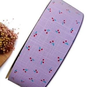 FITA DE LINHO C/ CEREJA 38MM LILAS - METRO