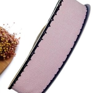FITA IMPORTADA 38MM ROSA COTELÊ C/ BORDAS BLACK - METRO