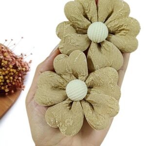 FLOR DE TECIDO 7,5CM NUDE UND