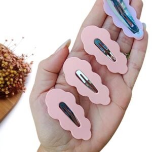 PRESILHA TIC TAC NUVEM 5,5CM ROSA CANDY C/ 2 UND
