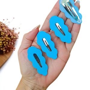 PRESILHA TIC TAC NUVEM 5,5CM AZUL CLARO C/ 2 UND