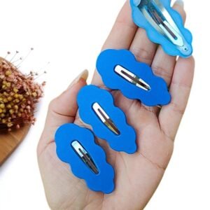 PRESILHA TIC TAC NUVEM 5,5CM AZUL C/ 2 UND