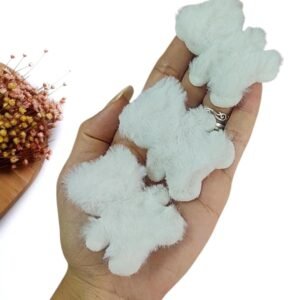 APLIQUE URSINHO PELUCIA 5,5CM BRANCO UND