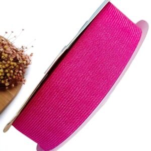 FITA IMPORTADA 38MM ROSA PINK COTELÊ COM CETIM - METRO