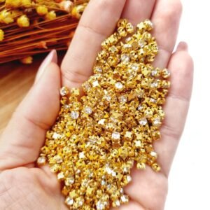 STRASS DE COSTURA 6MM CRISTAL C/ 50 UND