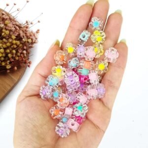 ENTREMEIO FLOR TRANSPARENTE 12MM CORES SORTIDAS C/ 20G
