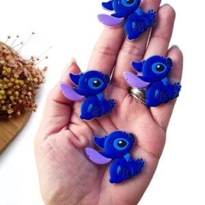 APLIQUE STITCH EMBORRACHADO 3,5CM PARA LAÇOS C/ 2 UND