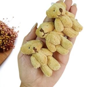 CHAVEIRO URSINHO ARTICULADO EM PELÚCIA 7CM NUDE UND