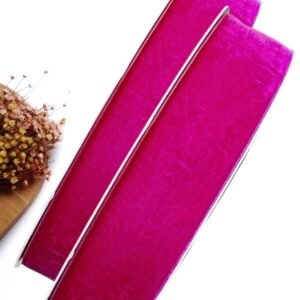 FITA VELUDO PINK 38 MM METRO