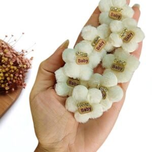 APLIQUE FLOR PELUCIA BABY OFF 4CM  UND
