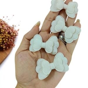 APLIQUE LACINHO DUPLO EM TECIDO 4,5 CM BRANCO C/ 2 UND