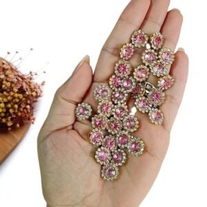 CHATON ROSA 10MM C/ 10 UND
