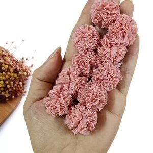 POMPOM DE MALHA 2,5CM ROSE C/ 10 UND