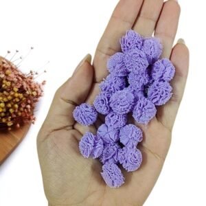 POMPOM DE MALHA LILÁS 1,5 CM C/ 10 UND
