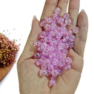BOLA BOLHA DE SABÃO ROSA 8MM C/ 20G
