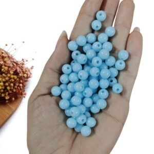 BOLA LEITOSA 8MM AZUL CLARO C/ 20G