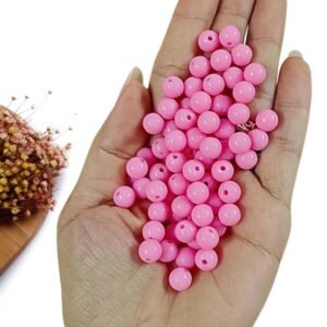 BOLA LEITOSA 8MM ROSA HOT PINK C/ 20G
