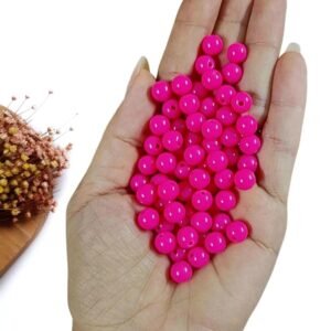 BOLA LEITOSA 8MM ROSA SHOCHING PINK C/ 20G