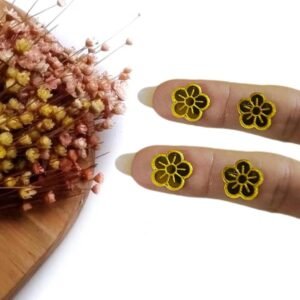 TAG EM ACRILICO FLOR 12 MM C/ 10 UND